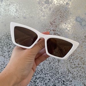 & Other Stories White Frame Sunglasses